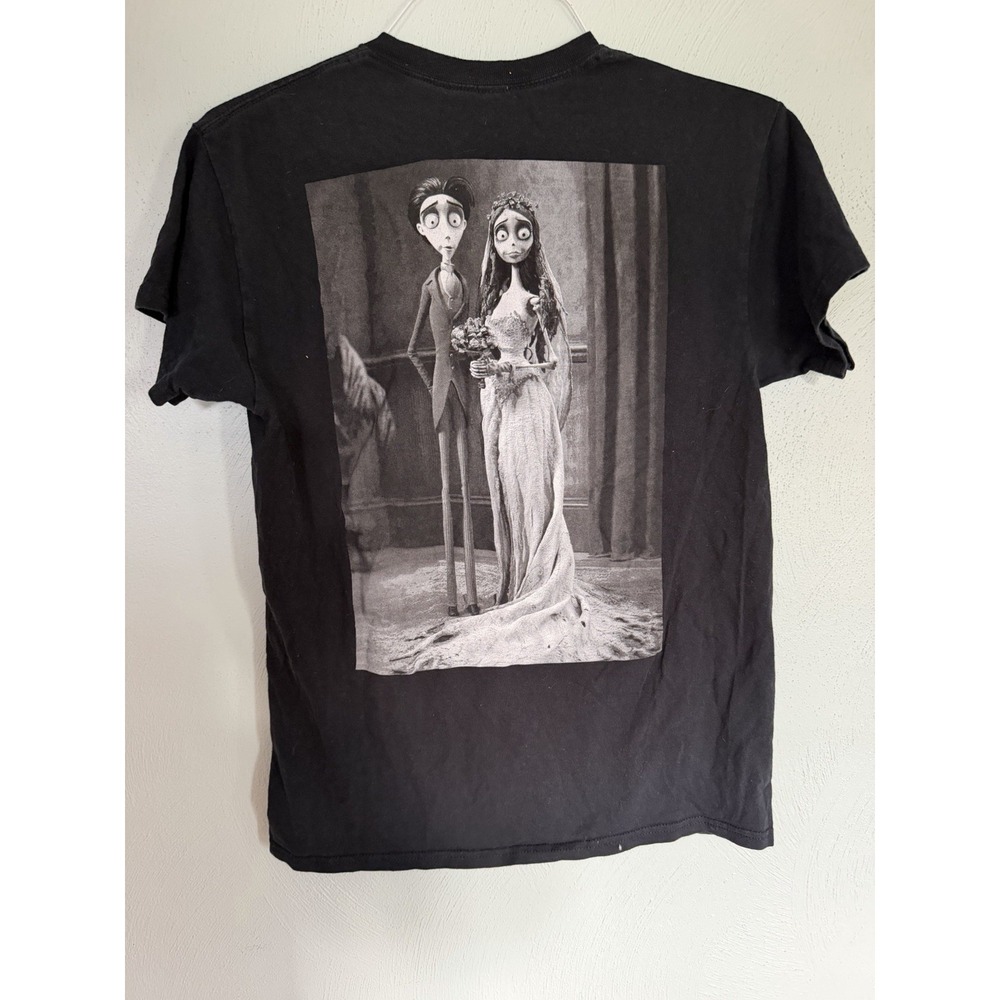 Tim Burton Corpse Bride Graphic T-shirt Halloween Victor Emily Black Mens M